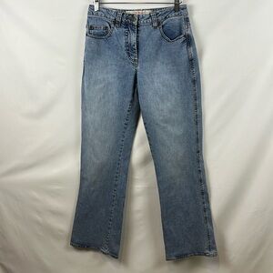 The Territory Ahead Woman's Blue Light Wash Straight Leg Denim Jeans Size 4‎